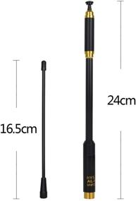 img 3 attached to 📡 HYS Dual Band SMA-Male Antenna: Telescopic VHF/UHF 144/430MHz for Yaesu Vertex TYT Walkie Talkies (33.5-inch)