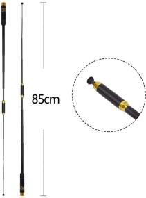 img 2 attached to 📡 HYS Dual Band SMA-Male Antenna: Telescopic VHF/UHF 144/430MHz for Yaesu Vertex TYT Walkie Talkies (33.5-inch)