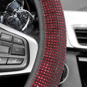 img 1 attached to Rhinestones Steering Universal Non Slip Accessories Interior Accessories