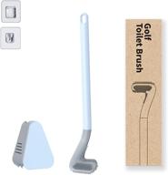 villich silicone golf toilet brush set - long handle, no 🚽 dead corner, flexible head with silicone bristles - compact size for storage (blue) logo