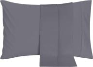 🛏️ premium utopia bedding queen pillowcases - 2 pack - envelope closure - soft brushed microfiber fabric - long-lasting & colorfast covers - standard size 20 x 30 inches (queen, grey) logo