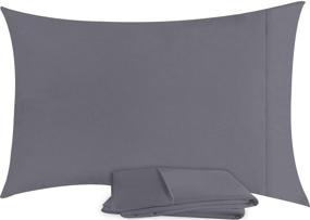 img 3 attached to 🛏️ Premium Utopia Bedding Queen Pillowcases - 2 Pack - Envelope Closure - Soft Brushed Microfiber Fabric - Long-lasting & Colorfast Covers - Standard Size 20 X 30 Inches (Queen, Grey)