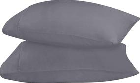 img 1 attached to 🛏️ Premium Utopia Bedding Queen Pillowcases - 2 Pack - Envelope Closure - Soft Brushed Microfiber Fabric - Long-lasting & Colorfast Covers - Standard Size 20 X 30 Inches (Queen, Grey)