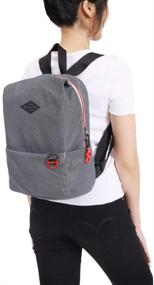 img 1 attached to 🎒 Sherpani Adaline Graphite Backpack Purse - Nylon Mesh, Ideal School & College Bag for Women - Fits 10" Tablet