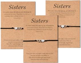 img 4 attached to 👭 VGWON Sisters Bracelet Set: Heartwarming Sisters Gifts for Thanksgiving & Christmas