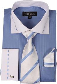 img 4 attached to 👔 Georges Two-Tone Matching AH621 Gold Men's Shirts - Size 17-17.25-2.34-2.35