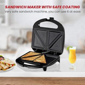 img 1 attached to 🥪 Lumme Sandwich Maker & Panini Press with Indicator Light - Easy Grilled Cheese, French Toast, Omelet, Quesadilla, Pizza Pockets – White (Black)