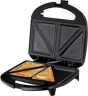 🥪 lumme sandwich maker & panini press with indicator light - easy grilled cheese, french toast, omelet, quesadilla, pizza pockets – white (black) логотип