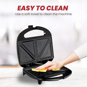 img 2 attached to 🥪 Lumme Sandwich Maker & Panini Press with Indicator Light - Easy Grilled Cheese, French Toast, Omelet, Quesadilla, Pizza Pockets – White (Black)