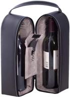 bey-berk leather wine bottle carrier caddy travel tote bag & tool set,black: the ultimate wine enthusiast's companion логотип