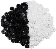 🧵 400 sets of kam snaps buttons - betterjonny white & black size 20 (1/2 inch) t5 resin plastic button sewing fasteners - ideal for cloth crafts, unpaper towels, and mama pads logo