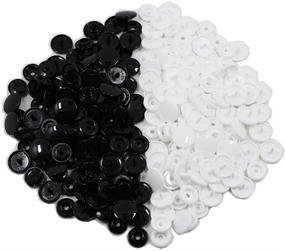 img 4 attached to 🧵 400 Sets of KAM Snaps Buttons - BetterJonny White & Black Size 20 (1/2 inch) T5 Resin Plastic Button Sewing Fasteners - Ideal for Cloth Crafts, Unpaper Towels, and Mama Pads