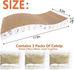 img 1 attached to 🐱 PatiencET 3 Pack Cat Scratcher Pad: Ultimate Furniture Protector with Recycle Corrugated Material as Type S Cat Scratch Pad and Lounger Sofa