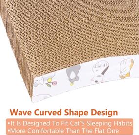 img 3 attached to 🐱 PatiencET 3 Pack Cat Scratcher Pad: Ultimate Furniture Protector with Recycle Corrugated Material as Type S Cat Scratch Pad and Lounger Sofa