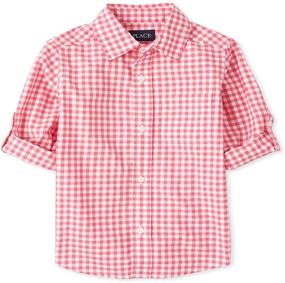 img 1 attached to 👕 Classic Style for Boys: The Children's Place Boys' Long Sleeve Button Down Shirt