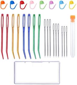 img 4 attached to Hesmartly 24 Pack Knitting Needles Tapestry