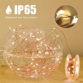 img 1 attached to 🎄 HSicily Fairy Lights Plug in: 8 Modes, 33ft 100 LED USB String Lights, Remote Timer – Perfect for Christmas, Thanksgiving, Bedroom, Patio, Wedding Party – Indoor & Outdoor Twinkle Lighting