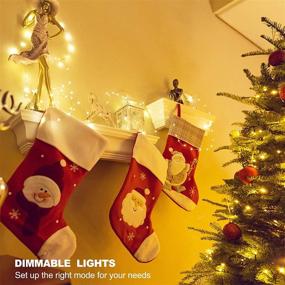 img 3 attached to 🎄 HSicily Fairy Lights Plug in: 8 Modes, 33ft 100 LED USB String Lights, Remote Timer – Perfect for Christmas, Thanksgiving, Bedroom, Patio, Wedding Party – Indoor & Outdoor Twinkle Lighting