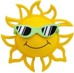 img 4 attached to Coolballs California Sunshine W Sunglasses Car Antenna Topper/Auto Mirror Dangler/Desktop Bobble Buddy (Green Sunglasses) (Cute Car Accessory)