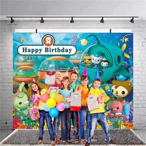 img 1 attached to Captivating Octonauts Backdrop: Dive into an Underwater Adventure with this Small Cute Hero Photography Background for Birthday Parties