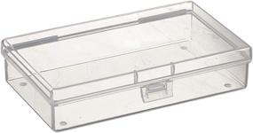 img 1 attached to Goodma 7-Piece Assorted Sizes Mini Clear Plastic Organizer Storage Box Containers with Hinged Lids for Small Items, Crafts, and More