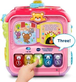 img 3 attached to 🧩 VTech Sort & Discovery Activity Cube - Pink (Frustration-Free Packaging)