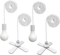 💡 enhance your ceiling fan with royal designs beaded ball pull chain extension set - white, set of 4 логотип