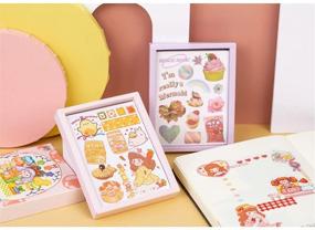 img 1 attached to 🌸 50 Sheets of Kawaii Washi Stickers: Cute Girl, Pets, Sweet Food, Drinks - Adhesive Labels for Scrapbooking, Journaling, Planners, Diaries, Albums, Letters