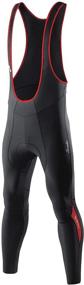 img 4 attached to Winter Cycling Bib Tights - 🚴 Santic Padded Long Pants with Compression Technology