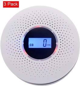 img 1 attached to 🔋 Combo Unit 3 Pack: Battery Operated Smoke and Carbon Monoxide Detector with LCD Display