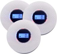 🔋 combo unit 3 pack: battery operated smoke and carbon monoxide detector with lcd display logo