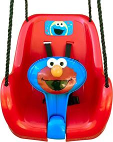 img 4 attached to 🎠 Sesame Street Elmo Toddler Swing - Inspiring Outdoor Play, Encouraging Imaginative Fun! Durable High Back Bucket Swing Seats Toddlers Safely & Comfortably - Perfect Backyard Playground Toy