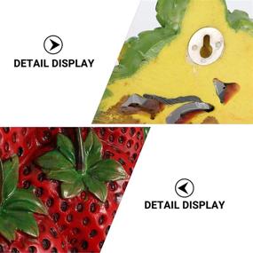 img 1 attached to 🍅 DOITOOL 3D Artificial Vegetable Wall Art - Large Lifelike Fruit and Vegetable Decor for Wedding, Kitchen, Photography - Hanging Tomato, Strawberry, and Apple (Red)