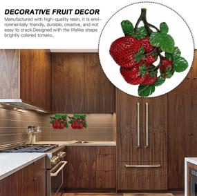 img 3 attached to 🍅 DOITOOL 3D Artificial Vegetable Wall Art - Large Lifelike Fruit and Vegetable Decor for Wedding, Kitchen, Photography - Hanging Tomato, Strawberry, and Apple (Red)