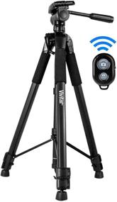img 2 attached to UltraPro 72-Inch Black Heavy-Duty Camera Tripod with Universal Smartphone Mount and Bluetooth Remote Control Camera Shutter for All Smartphones, Including UltraPro Microfiber Cleaning Cloth