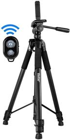 img 3 attached to UltraPro 72-Inch Black Heavy-Duty Camera Tripod with Universal Smartphone Mount and Bluetooth Remote Control Camera Shutter for All Smartphones, Including UltraPro Microfiber Cleaning Cloth