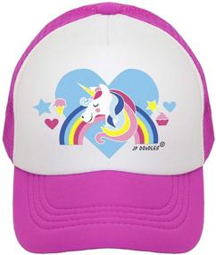 img 4 attached to 🦄 Magical Unicorn Trucker Baseball Cap: Perfect Boys' Accessory with Adjustable Light Features