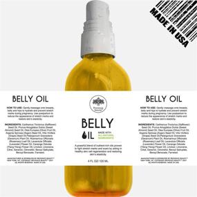 img 3 attached to Belly Oil for Pregnancy and Stretch Marks - All Natural Scar Prevention and Reduction Therapy, and Uneven Skin Tone - Safe for Use During and Postpartum - Dermatologist Recommended - 4 Fl Oz: The Ultimate Solution for a Blemish-Free Belly and Beautiful Skin
