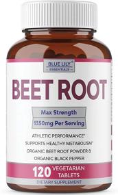 img 4 attached to Organic Beet Root Powder Tablets (120 count), 1350mg Per Serving with Black 🥕 Pepper - Enhanced Absorption for Nitric Oxide Boost, Athletic Performance, and Healthy Blood Pressure