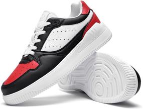 img 4 attached to 👟 Premium Black/Red Men's Autper Athletic Walking Shoes - Fashion Sneakers