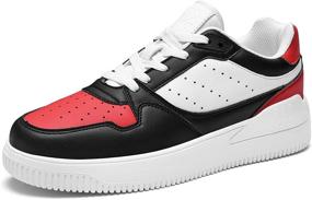 img 3 attached to 👟 Premium Black/Red Men's Autper Athletic Walking Shoes - Fashion Sneakers