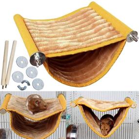 img 4 attached to 🐭 Double Layer Small Pet Animal Swing Hammock - Cozy Hanging Nest & Sleeping Bed for Hamsters, Mice, Rats - Ideal Cage Tent for Play and Rest