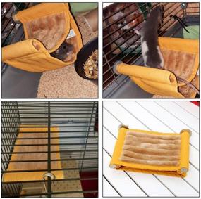 img 2 attached to 🐭 Double Layer Small Pet Animal Swing Hammock - Cozy Hanging Nest & Sleeping Bed for Hamsters, Mice, Rats - Ideal Cage Tent for Play and Rest