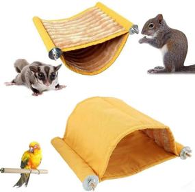 img 1 attached to 🐭 Double Layer Small Pet Animal Swing Hammock - Cozy Hanging Nest & Sleeping Bed for Hamsters, Mice, Rats - Ideal Cage Tent for Play and Rest