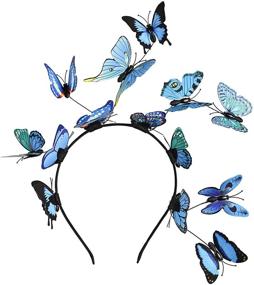 img 4 attached to 🦋 Halloween Butterfly Fascinator Headband: Exquisite Women's Special Occasion Accessories