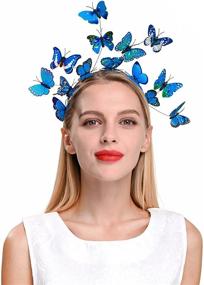img 2 attached to 🦋 Halloween Butterfly Fascinator Headband: Exquisite Women's Special Occasion Accessories