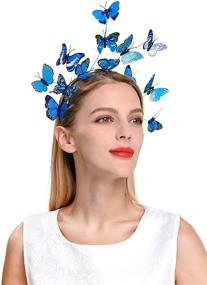 img 1 attached to 🦋 Halloween Butterfly Fascinator Headband: Exquisite Women's Special Occasion Accessories