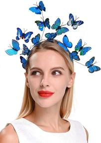img 3 attached to 🦋 Halloween Butterfly Fascinator Headband: Exquisite Women's Special Occasion Accessories
