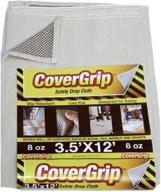 🛡️ durable and safe covergrip 8 oz canvas safety drop cloth: 3.5' x 12' size for hassle-free protection logo