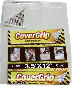 img 4 attached to 🛡️ Durable and Safe CoverGrip 8 oz Canvas Safety Drop Cloth: 3.5' x 12' Size for Hassle-Free Protection
